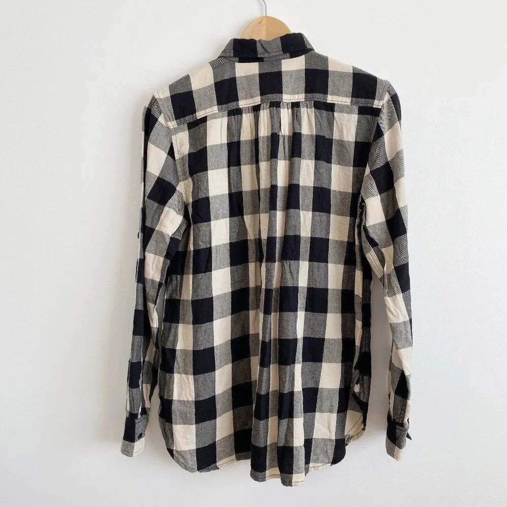 Denim & Supply NWOT Ralph Lauren Women's Long Sleeve Cotton Shirt, Black/Wh, M - Picture 2 of 9